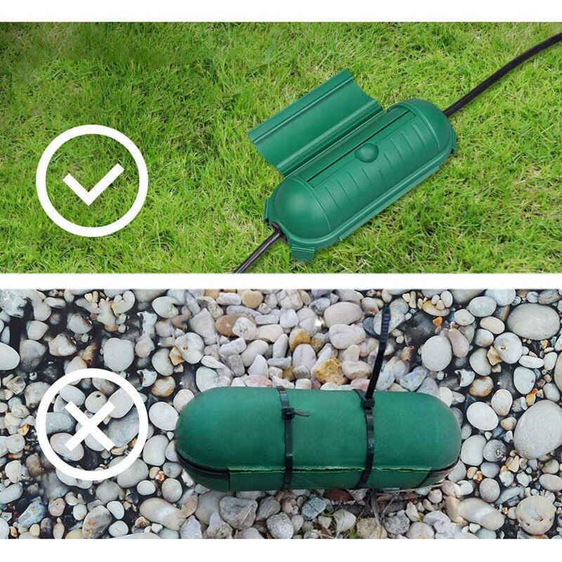 2 paczka na zewnątrz wodoodporny przedłużacz pudełko, wtyczka gniazdo obejmuje na boże narodzenie światła, łańcuchy świetlne