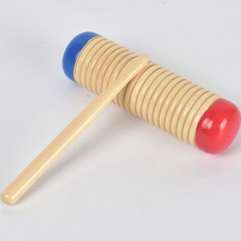 Wooden Guiro Music Toy For Baby Kid Child Early Educational Toy Musical Instrument Rhythm Toys Tool Percussion With Mallet