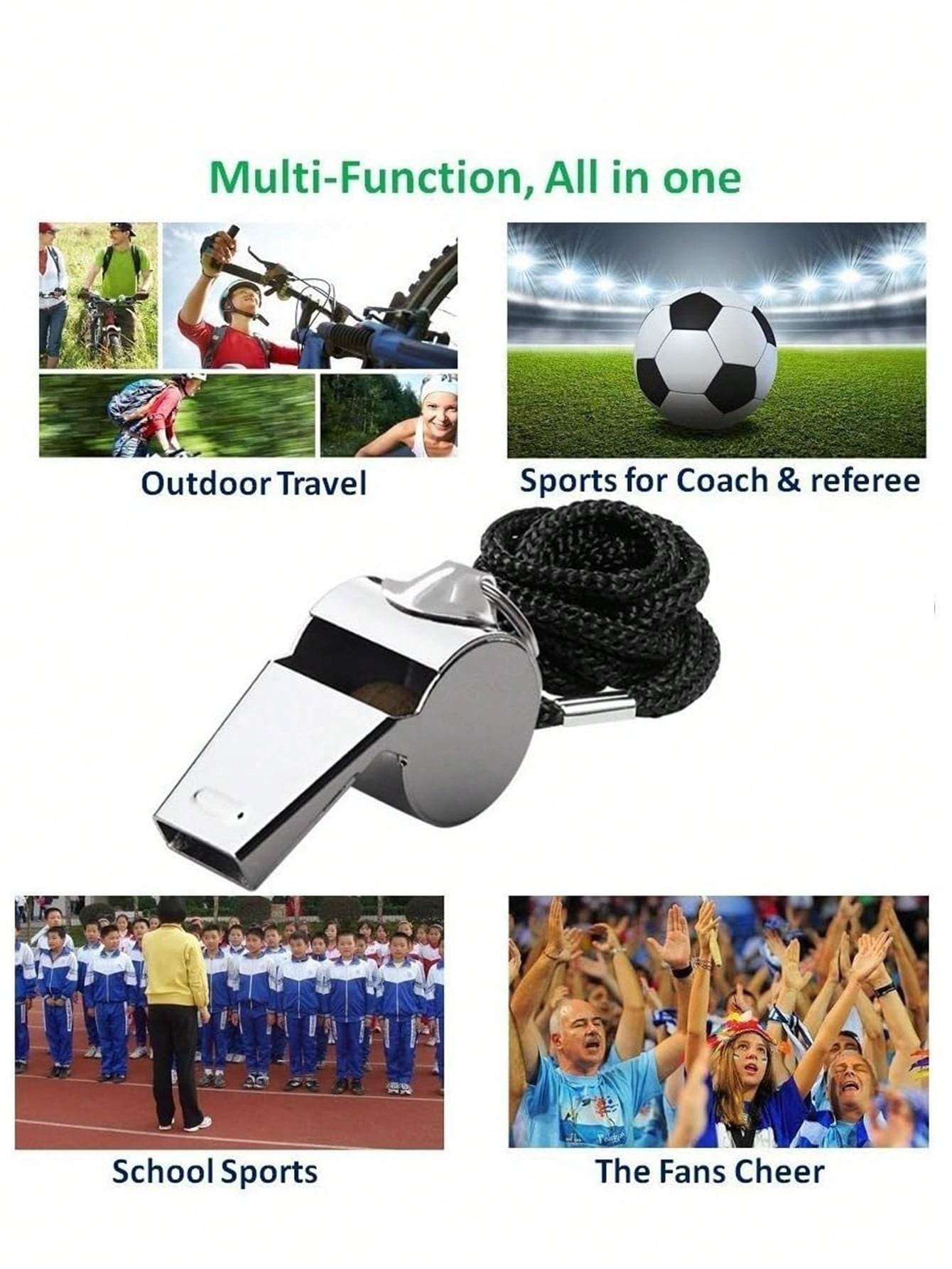 Soccer Kit - Metal Whistle with Referee Cards Set, Referee Cards for Soccer Football, Ideal Referee Kits for Game Sports