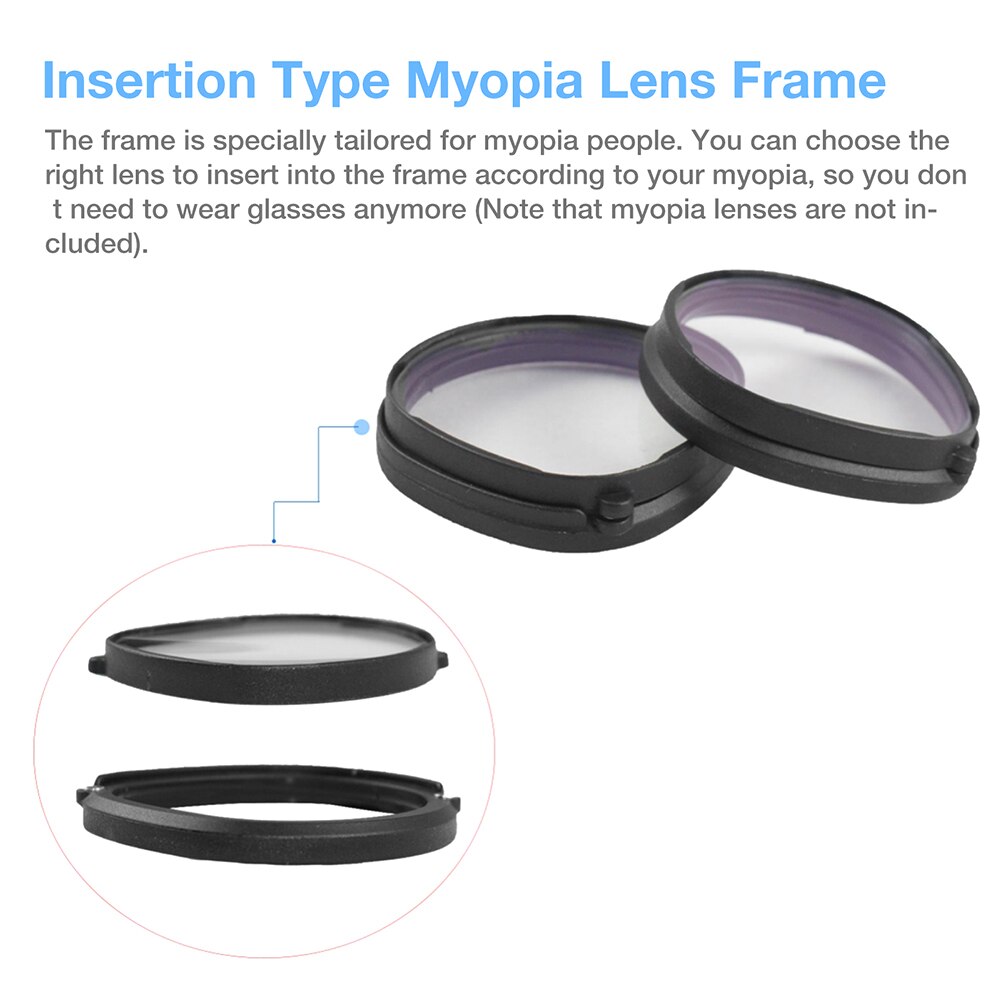 VR Glasses Frame for Oculus Quest 2 - Magnetic Anti-Blue Lens Clip - Quick Release Protection