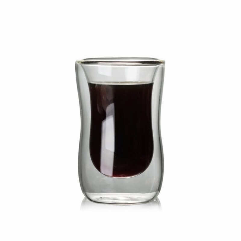 80 Ml Double Bottom Glasses for Coffee and Tea Mugs Coffee Mugs and Cups Milk Glass for Drinks Shot Glass with Handle