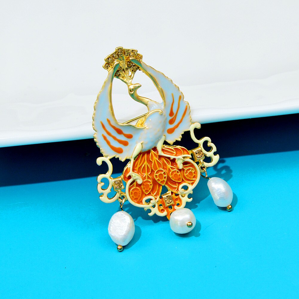 Cindy Xiang Chinese Feng Pingan Lock Rijkdom En Geluk Broche Pin Geluk Sieraden Parel En Strass Goede