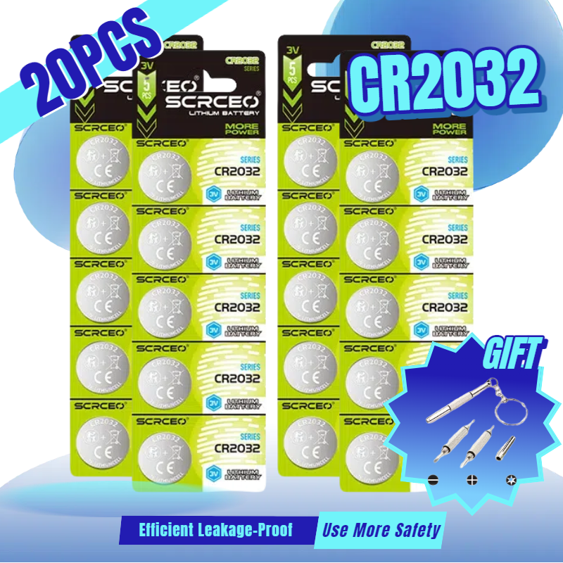 Bateria de lítio cr2032 3v dl2032 ecr2032 cr 2032, célula de botão para relógio, calculadora de brinquedo, carro, chave de controle remoto, eletrônica: BRANCO