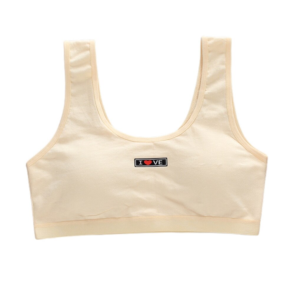 Bobora Girls Sports Bra Kids Cotton Teenage Underwear Young Girl Training Bra Sports Student Thin Cup Teen Bra: A2