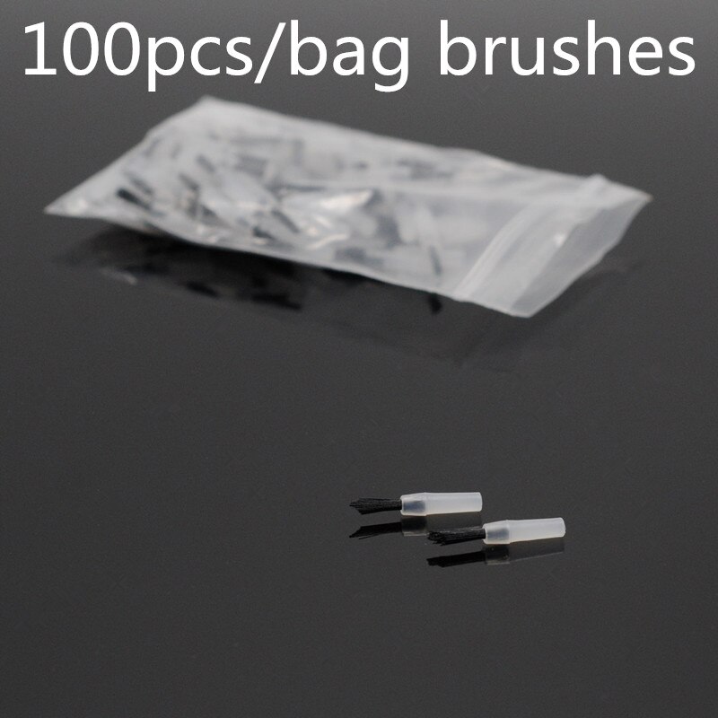 100/ stk dental engangs komposit børstespidser & 2 børstehåndtag til tandlæge lab forsyninger værktøjer