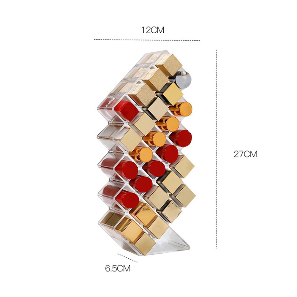 Makeup Organizer Storage Box Drill Polish Lipstick Nail Organizer Cosmetic Jewelry Box Holder Transparent Multiple Grid Acrylic: M166090