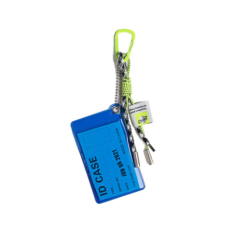Card Holder Lanyard For Keys Fluorescent Color Key Chain Decorate Credential Holder: Gold
