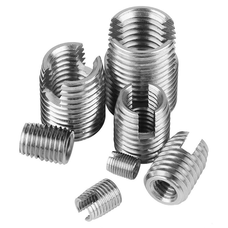 50Pcs Quick Thread Insert, Stainless Steel Inner Thread Self Tapping Thread Inserts Set Thread Reinforce Repair Tool