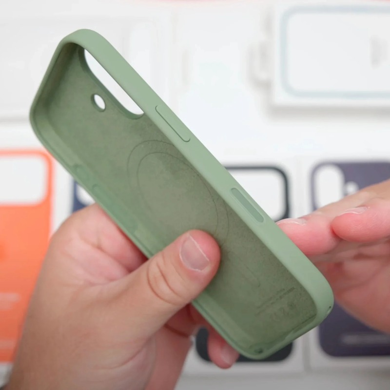 Originele 1:1 vloeibare siliconen hoes voor Magsafe case voor iPhone 17 16 15 14 13 Pro Max magnetisch draadloos opladen zonder logo