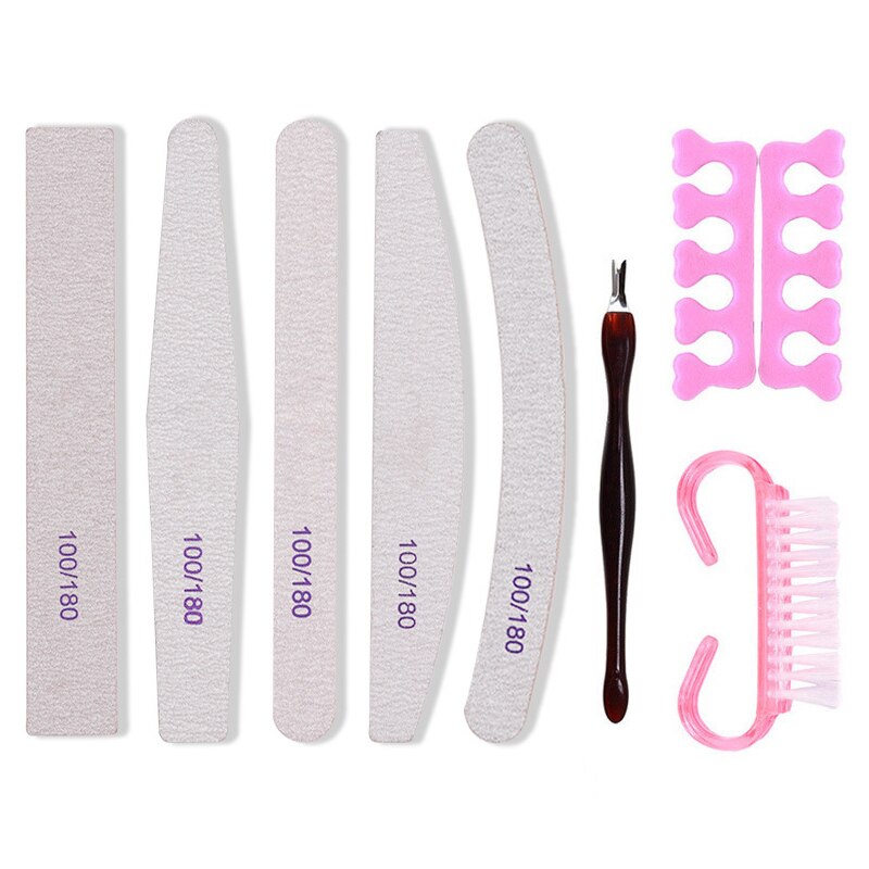 12-5Pc Professionele Nagelvijlen Buffing Schuren Files Block Manicure Nagel Art Buffer Polish Nagelvijl Nail art Tips Manicure: 9pcs (B)