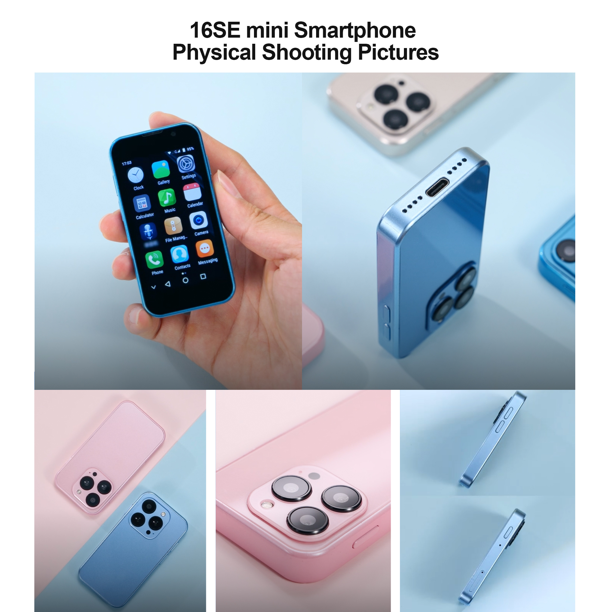 SERVO-Mini-Smartphone, 3,0-Zoll-HD-Anzeige, Android 9.0-praktisch, 2 GB + 16 GB, Gesicht-Entriegelung, 3G-Mobilfunk-GPS, kleine Smartphones