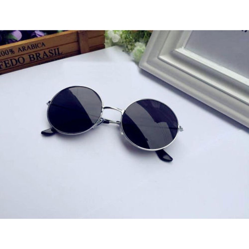 1PC nueva mujer Irregular chicas de plástico gafas de sol lentes gafas con montura metálica mujeres conductor gafas: Azul marino