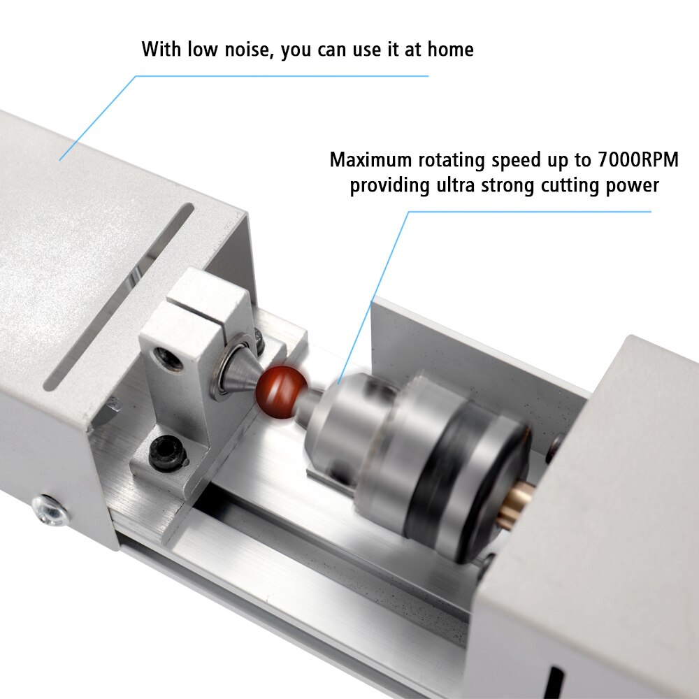 Mini Wood Lathe 96W 7 Gears Corded Electric Modern Blue Mini Lathe Machine Wood Lathe Milling Machine for Table Mini Wood Lathe 96W 7 Gears Corded Electric Modern Blue Mini Lathe Machine Wood Lathe Milling Machine for Table
