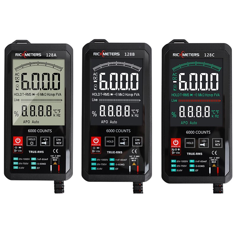 Digital Multimeter Touch Sensitive Resistance NCV Capacitance Pocket Type Intelligent Scanning Tools 618c