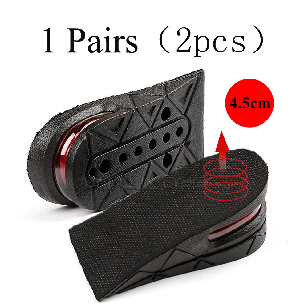 Hoogte Toename Half Binnenzool Muti-Layer Luchtkussen Hoogte Toename Lift Shoe Binnenzool Liften Kit 4.5Cm Taller Inserts voor Schoenen: 1 Pairs