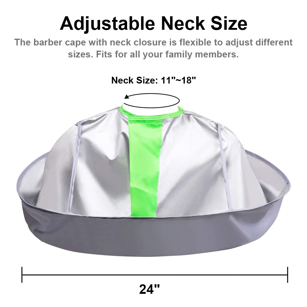 Vikbar hårklippande cape vattentät paraply cape salong frisörkappa frisörverktyg hålla håret borta från kläder och golv