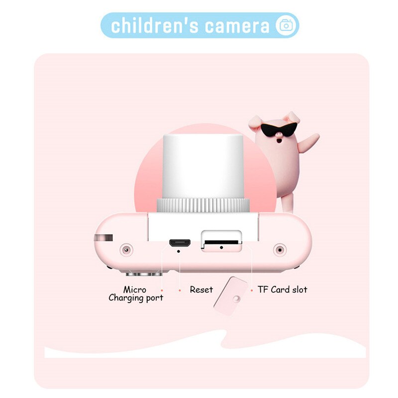 Educational Cute Mini Kids Digital Photo Camera 8.0MP 2.0" LCD Full View Photography Birthday Cool Kids Camera For Children