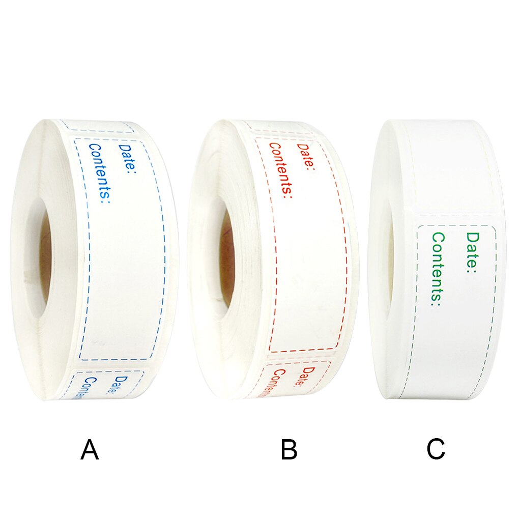 150pcs/roll Kitchen Sticker Refrigerator Freezer Food Storage Date Content Label Kitchen Food Storage Sticker