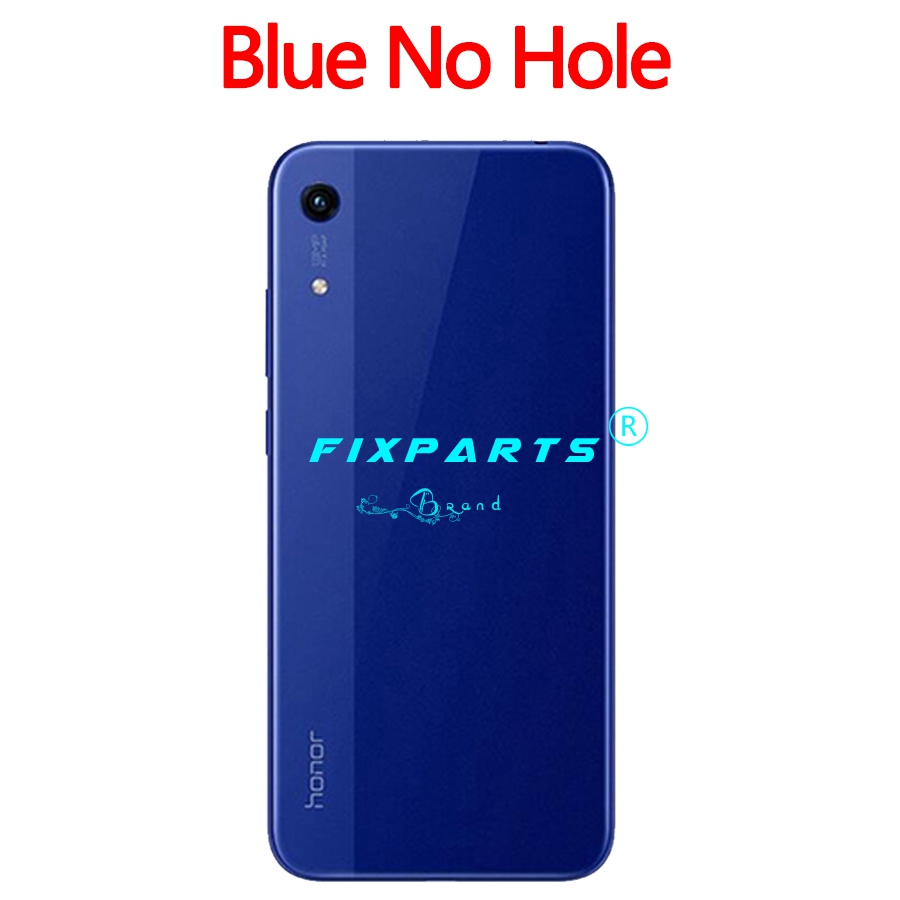 Pour Huawei Honor Play 8A couvercle de batterie en verre arrière pour Huawei Honor 8A Pro verre arrière Honor8A jouer panneau de boîtier de porte arrière: Blue No Hole