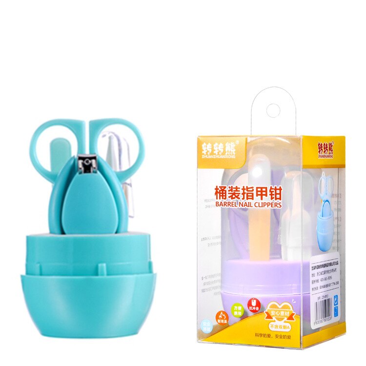 Baby Barrel Nail Clippers Baby Safety Nail Clippers Four-piece Scissors Care 4pcs/set
