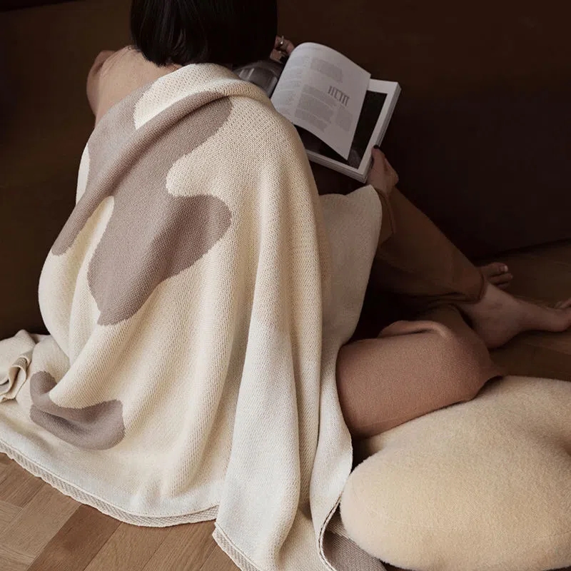 Manta de sofá de estilo nórdico para oficina, chal de Siesta, manta de lana tejida, manta de aire acondicionado con borla de ocio
