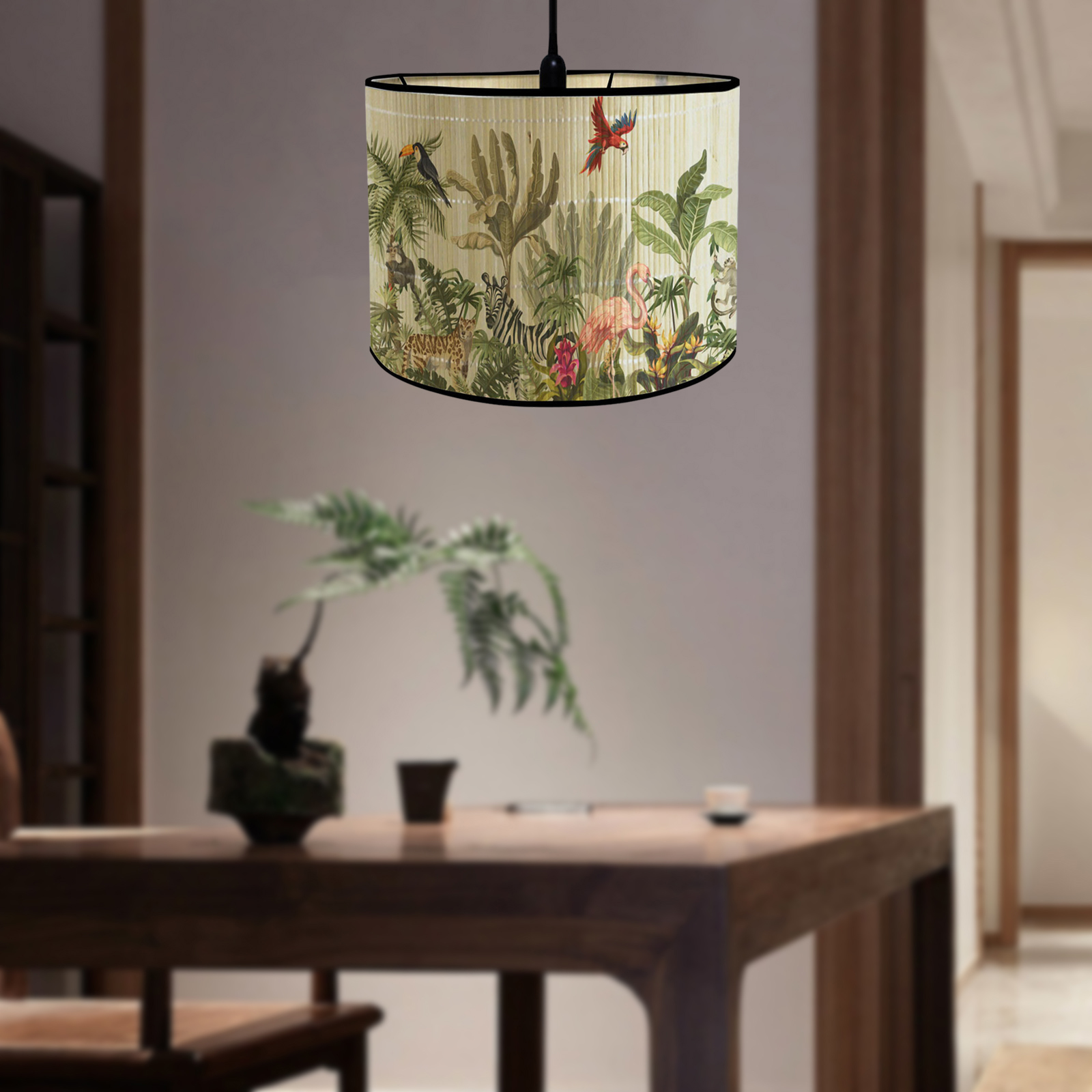 Drum Lampenkap E27 Slaapkamer Lampenkap Bamboe Lampenkappen Kroonluchter Lamp Lampenkap Voor Staande Lampen Hangende Bedlampjes