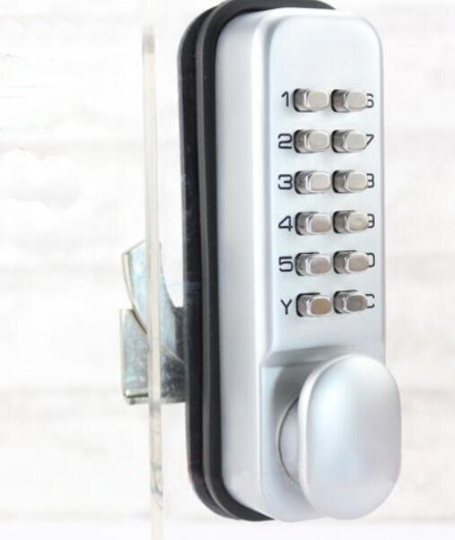 Sliding Gate Opener Digital Lock Door keyless Keypad Code Password Iron door Waterproof Door Lock Push button: Silver 58B