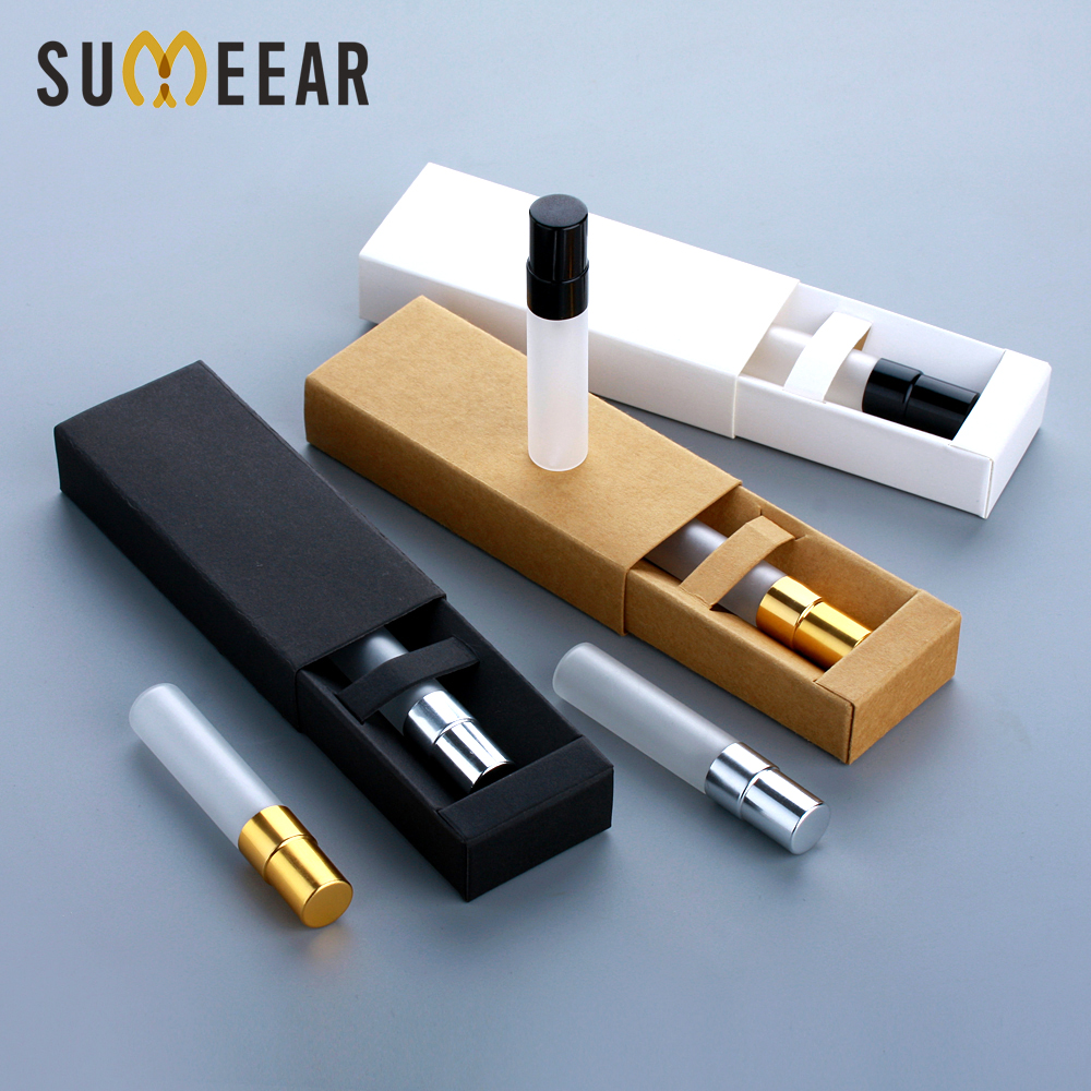 5ml Mini Tragbare Nachfüllbar Spray Flasche box Parfüm Flasche box Zerstäuber Aluminium Pumpe Parfum Kosmetische Probe