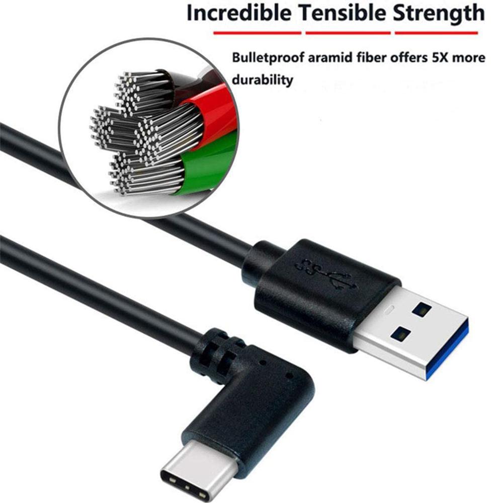 Oculus Quest 2 VR Link USB3.1 Type-c Link 90 Degree Extension Cable Connector High Speed Data Transfer for VR Virtual Reality