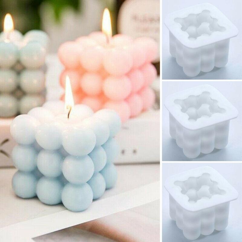 Universal Diy Cube Mold Thee Licht Wax Resin Casting Epoxy Mould Ambachten Gereedschappen Siliconen Mal Kaars Mallen Voor Kaarsen Maken