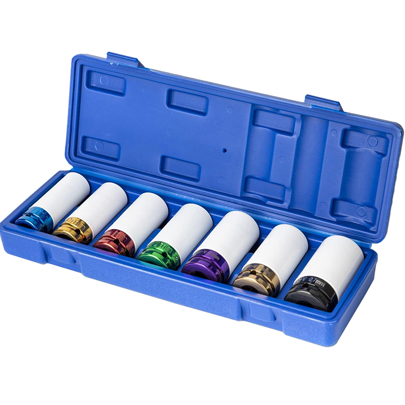 1/2" Drive Lug Nut Socket Set Wheel Socket Set Impact Lug Nut Socket Set Thin Wall Lug Nut Socket Set with Colored