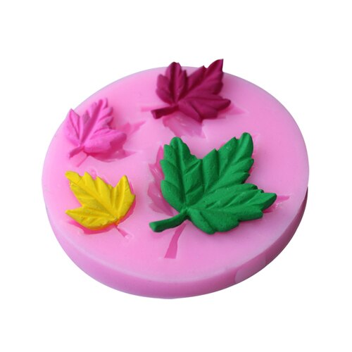 Arce DIY hoja de silicona molde para hornear cupcakes de utensilios para decoración de tortas con Fondant pastillaje Chocolate moldes de caramelo de arcilla: 4