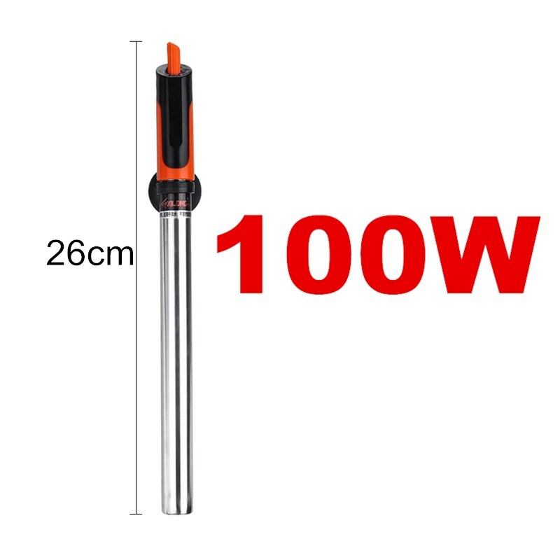 50~500W Aquarium Heater Submersible Stainless Steel Adjustable Fish Tank Heating Rod Control Temperature Power Saving Heater: 100W / UK Plug Adapter