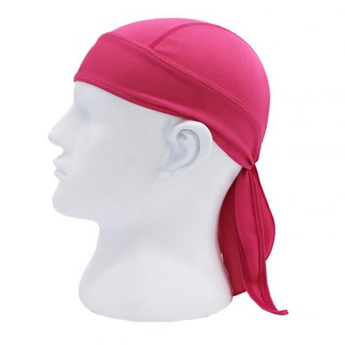 Gorro de Ciclismo de secado rápido para exteriores, pañuelo para la cabeza, sombrero de equipo de ciclismo, gorra de ciclismo transpirable de Color puro: Rose Red