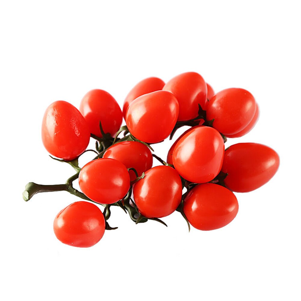 Artificial Cabbage for Home Simulation Vegetable Long Eggplant Pepper Chili Model Restaurant Window Display Photography Props: Red Cherry Tomatoes 