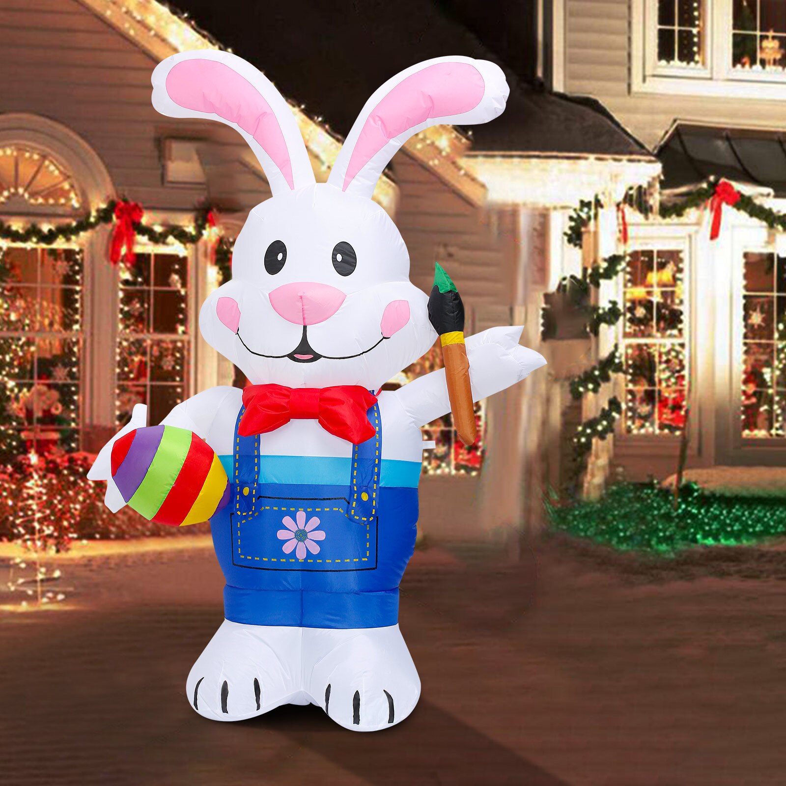 Led Easter Atmosphere Decoration Inflatable Outdoor Toys Cosplay Outfit Cartoon Easter Atmosphere Decoration Fun Holding Pen