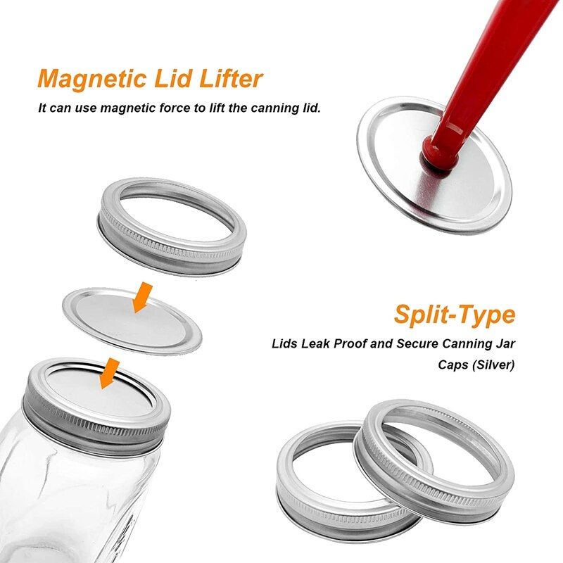 Canning Kit Tools,Jar Lifter,Jar Wrench,Lid Lifter,Canning Tongs, Measurer, Kitchen Tool Anti-Scald Clip Suit