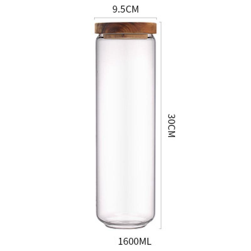 Bouteilles de rangement en verre avec couvercle | Bocal de rangement des aliments pour la cuisine, bocaux à épices maçon, boîte de rangement des bonbons, boîte de rangement pour la cuisine: E  1600ml