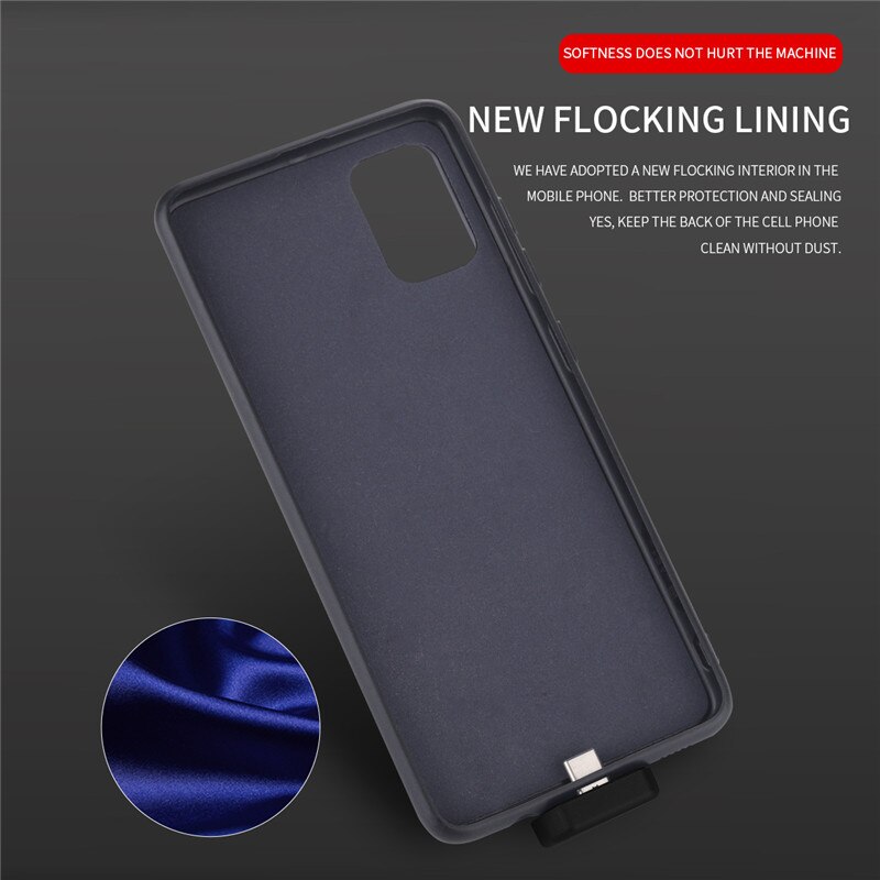 7000mAh Portable Power Bank Battery Charger Cases For Samsung Galaxy A71 Battery Case Magnetic Battery Charging Power Case