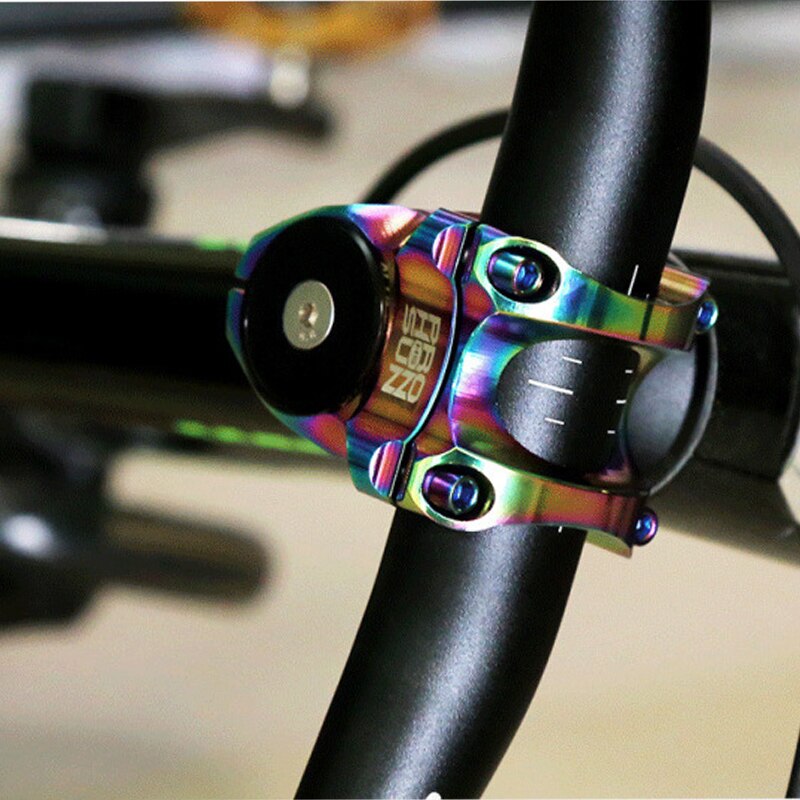 Cykel super let kort frempind 35mm mountainbike scooter stigerør aluminiumslegering cnc vakuum plating folde cykel frempind