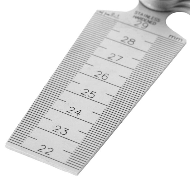 Conical Double-Sided Feeler Gauge Clearance Ruler 0-29mm Triangle Feeler Depth Gauge Clearance Hole Measurement Tool