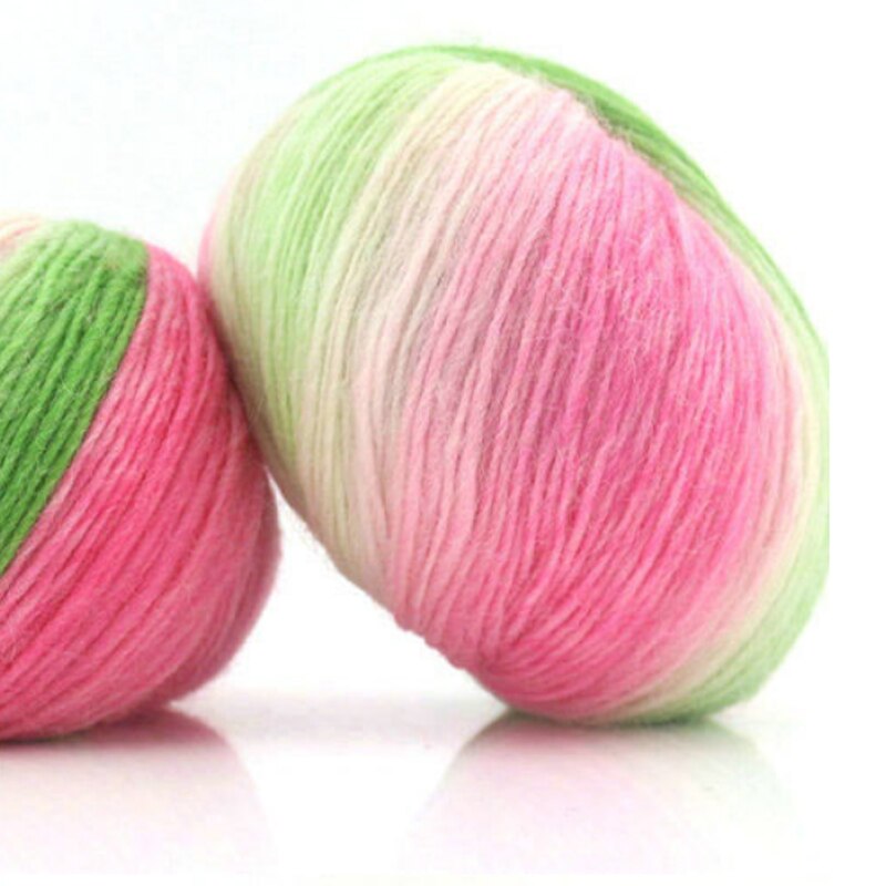6 Stuks * 50G 100% Australische Wol Regenboog Garen Voor Breien Hand Geweven Lijn Knit Hand Gehaakte breien Regenboog T50