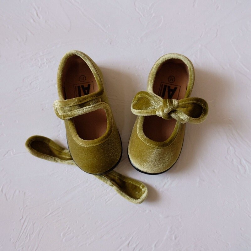 Children's shoes spring and autumn Korean velvet cute bowknot detachable girls shoes 1-8 years old