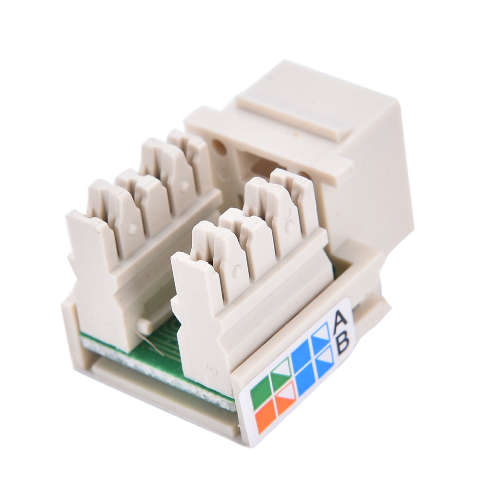 RJ45 Punch Down Keystone Jack CAT5 Network Ethernet RJ45 White 3cm x 2cm x 2cm CAT6 Punch Down Keystone Jack