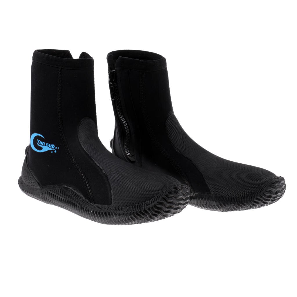Muta da sub in Neoprene da 5mm scarpe da acqua antiscivolo stivali alti superiori caldi surf inverno nuoto Kayak muta da pesca subacquea