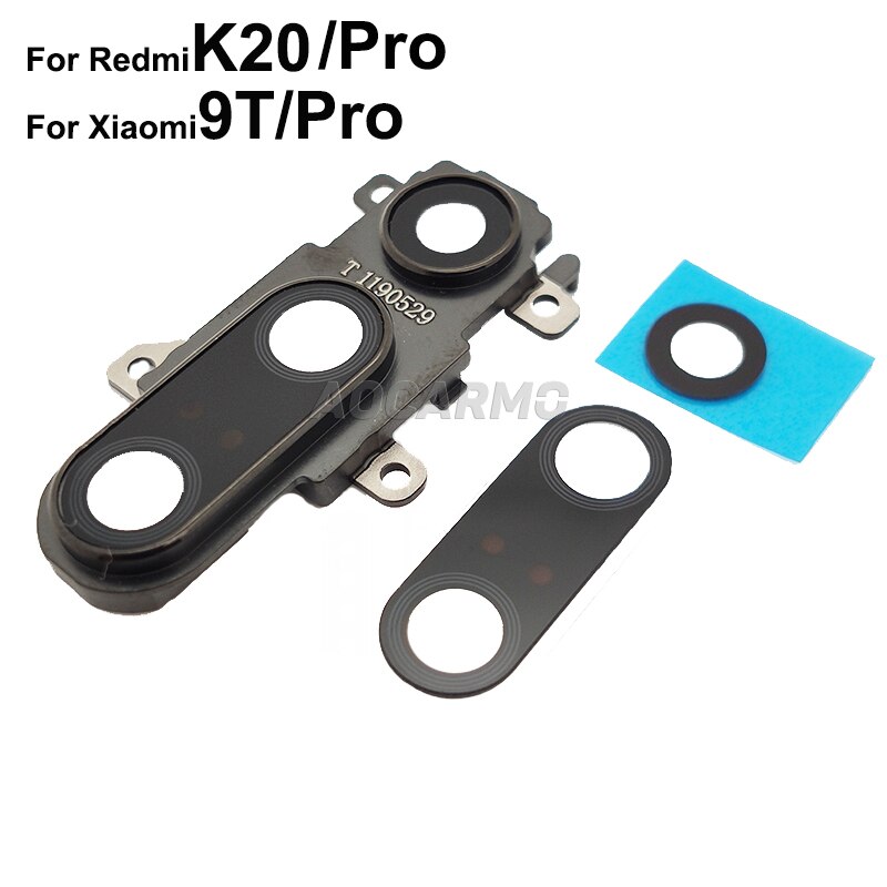 Voor Xiaomi Redmi K20 9T Pro Hoofdcamera Lens Ultra Groothoek Achter Terug Camera Lens Glas Met Frame ring Cover Sticker