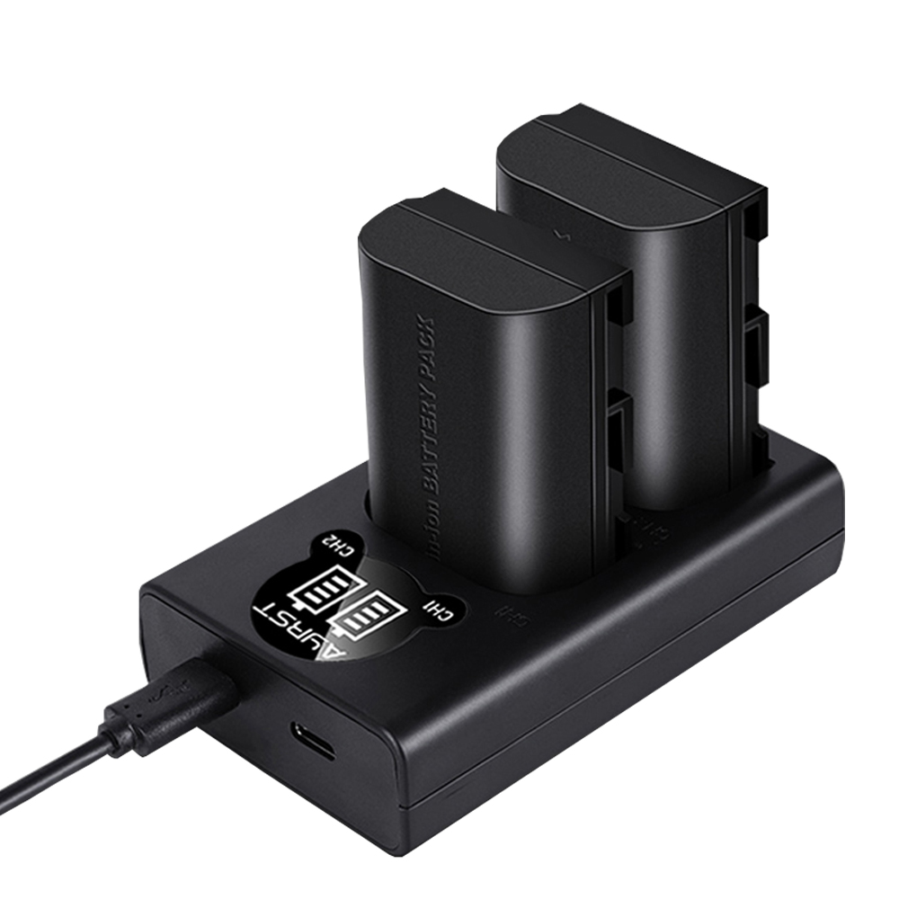 Batterie 2650mAh LP E6 LPE6 LP-E6 E6N + double chargeur LED pour appareil photo Canon EOS 5DS R 5D Mark II 5D Mark III 6D 7D 70D 80D