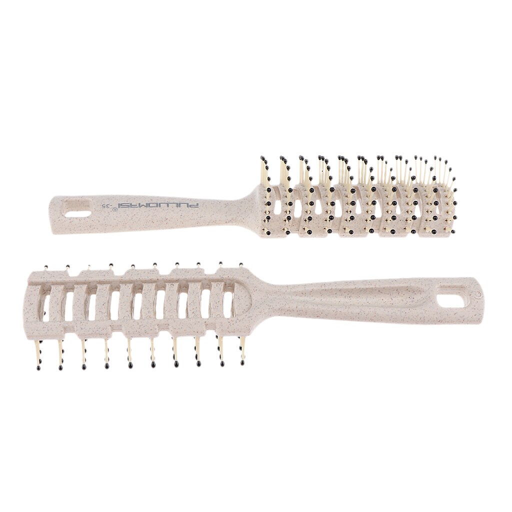 2x Anti Static Vent Brush for Styling, Smoothing, Straightening & Blow Drying Hair Quickly With No Static - White