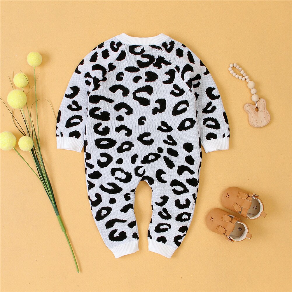 Kiddiezoom Baby Boys Girls Romper Letter Printed Jumpsuit Long Sleeve
