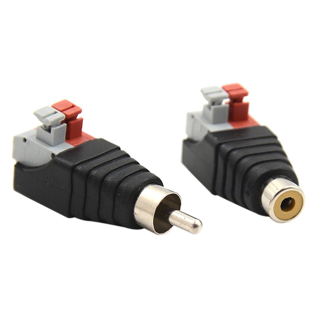 Speaker Wire Cable to Audio Male RCA Connector Adapter Jack Plug For Multimedia Male RCA Connector Adapter